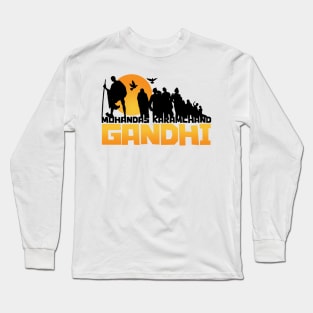 Mahatma Gandhi Father of the Nation Long Sleeve T-Shirt